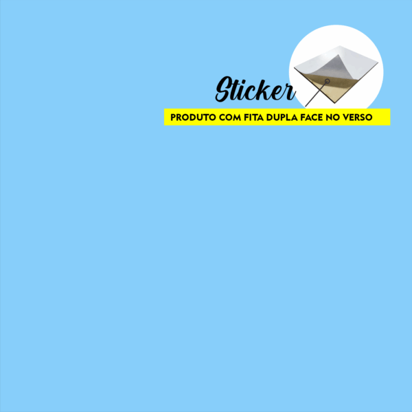 AZUL CLARO STICKER - COM PELÍCULA 3MM