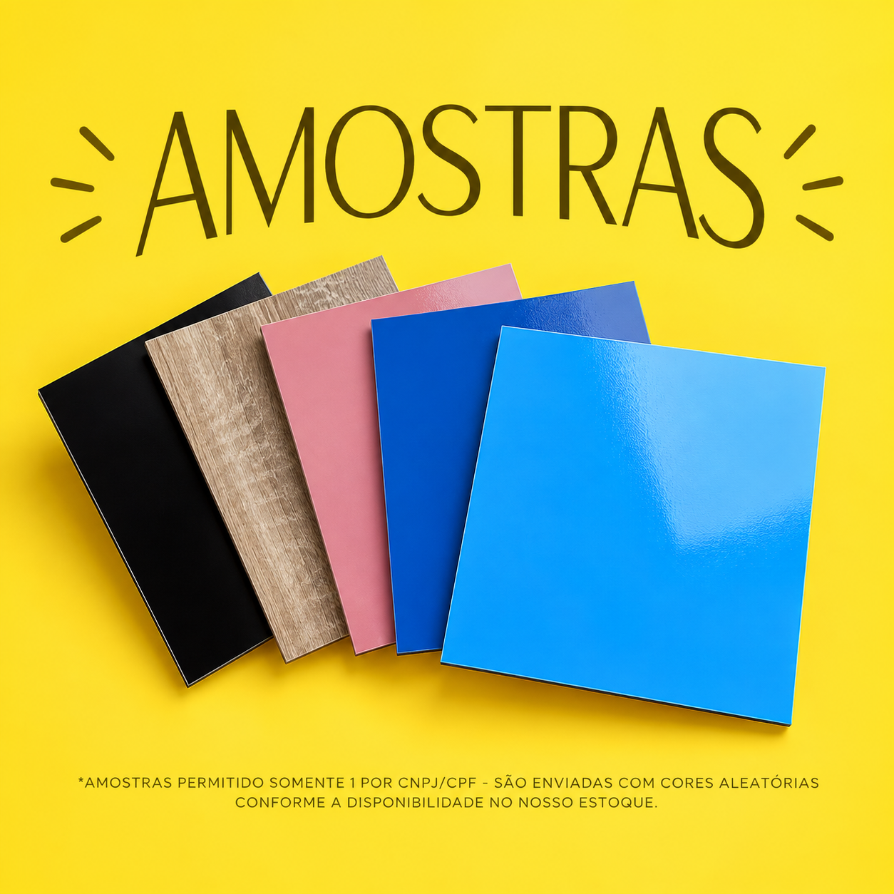 Catalogo físico MDF 15x15cm Amostras para teste