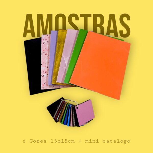 Catalogo físico MDF + Pedaços 15x15cm Amostras para teste